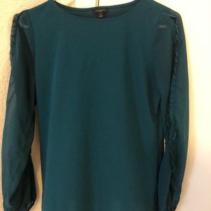 Anne Taylor Factory Green Blouse